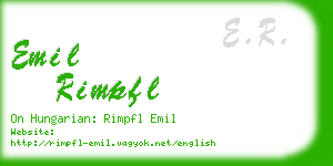 emil rimpfl business card